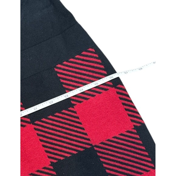 Lauren Ralph Lauren Sweater Dress Black Red Buffalo Plaid XS Preppy Designer - Picture 6 of 9